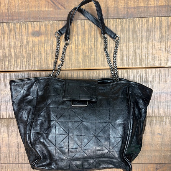 ZARA BLACK TOTE BAG. LARGE - Picture 1 of 3